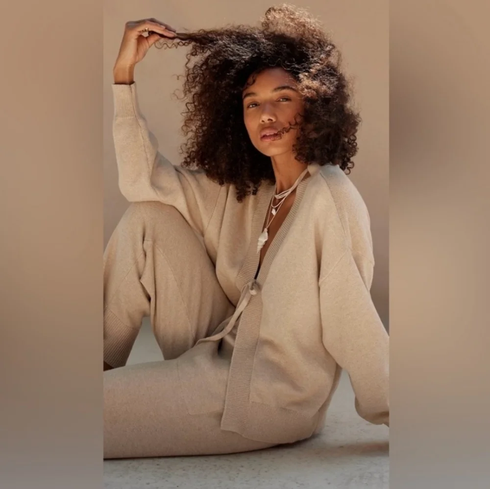 Free People Solar Sweater Set in Tan NWOT - Picture 6 of 10